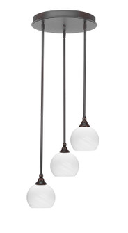 Empire Three Light Cluster Pendalier in Dark Granite (200|2143-DG-4101)