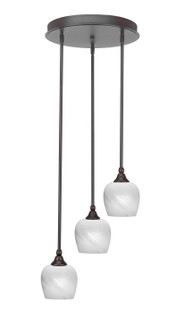 Empire Three Light Cluster Pendalier in Dark Granite (200|2143-DG-4811)