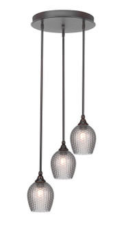 Empire Three Light Cluster Pendalier in Dark Granite (200|2143-DG-4902)