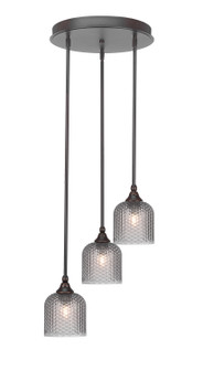 Empire Three Light Cluster Pendalier in Dark Granite (200|2143-DG-4912)