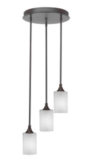 Empire Three Light Cluster Pendalier in Dark Granite (200|2143-DG-531)
