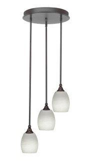 Empire Three Light Cluster Pendalier in Dark Granite (200|2143-DG-615)