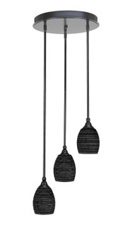 Empire Three Light Cluster Pendalier in Matte Black (200|2143-MB-4029)