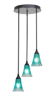 Empire Three Light Cluster Pendalier in Matte Black (200|2143-MB-725)
