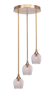 Empire Three Light Cluster Pendalier in New Age Brass (200|2143-NAB-4812)