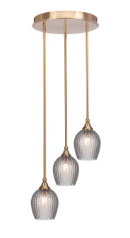 Empire Three Light Cluster Pendalier in New Age Brass (200|2143-NAB-4902)