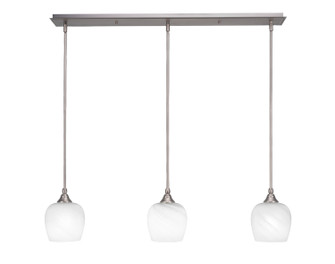 Stem Three Light Linear Pendalier in Brushed Nickel (200|36-BN-4811)