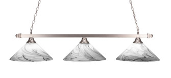 Square/Round Three Light Bar in Brushed Nickel (200|803-BN-2169)