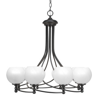Capri Eight Light Chandelier in Matte Black (200|908-MB-4101)