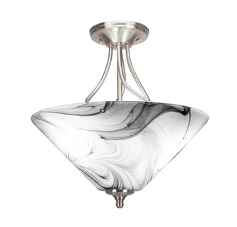 Capri Three Light Semi-Flush Mount in Brushed Nickel (200|909-BN-2169)