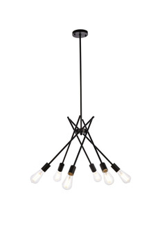 Lucca Six Light Pendant in black (173|LD640D23BK)