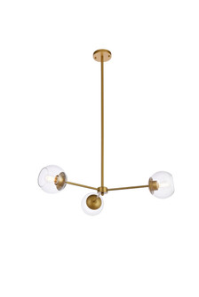 Briggs Three Light Pendant in brass (173|LD646D32BR)