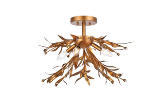 Priscilla Four Light Flush Mount in Gold Leaf (173|LD810F19GL)