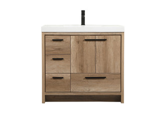 Wyatt Single Bathroom Vanity in natural oak (173|VF46036NT)