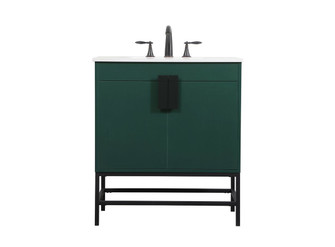 Eugene Single Bathroom Vanity in Green (173|VF48830MGN)