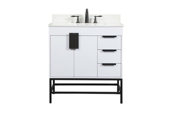 Eugene Single Bathroom Vanity in white (173|VF48832MWH-BS)