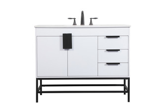 Eugene Single Bathroom Vanity in White (173|VF48842MWH)