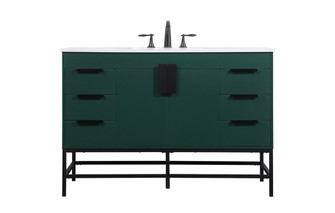 Eugene Single Bathroom Vanity in Green (173|VF488W48MGN)