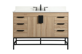 Eugene Single Bathroom Vanity in Mango Wood (173|VF488W48MW-BS)