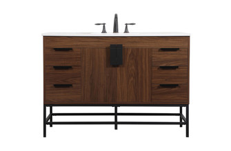 Eugene Single Bathroom Vanity in Walnut (173|VF488W48MWT)