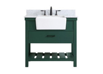 Clement Single Bathroom Vanity in green (173|VF60136GN-BS)