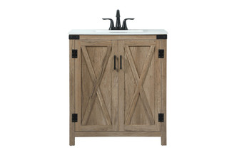 Grant Single Bathroom Vanity in natural oak (173|VF90230NT)
