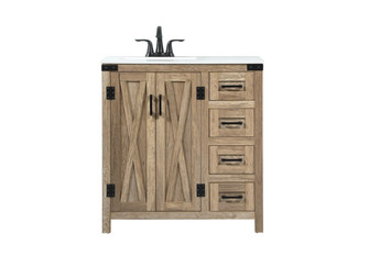 Grant Single Bathroom Vanity in Natural oak (173|VF90232NT)