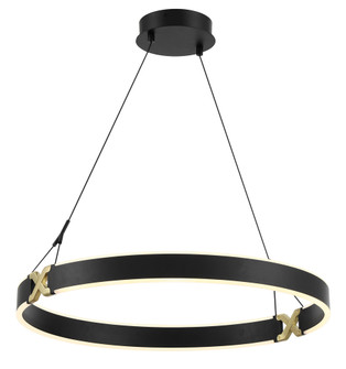 Recovery X LED Pendant in Coal And Satin Brass (42|P5405-689-L)