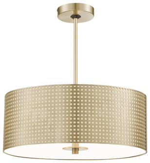 Grid Three Light Pendant in Soft Rass (42|P5743-695)