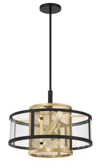 Soho Four Lights Pendant in Coal And Soft Brass (29|N7813-726)