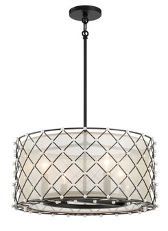 Sheer Elegance Four Light Convertible Pendant in Coal (7|2864-66A)