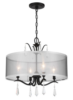 Laurel Estate Four Light Foyer/Semi Flush in Coal (7|4443-66A)