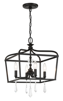 Laurel Estate Four Light Foyer/Semi Flush in Coal (7|4447-66A)