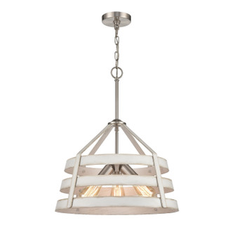 Brigantine Three Light Chandelier in Satin Nickel (45|33557/3)