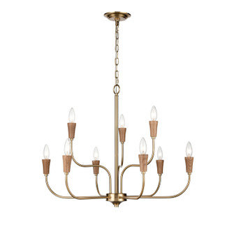 Inga Nine Light Chandelier in Brass (45|H0019-9618)