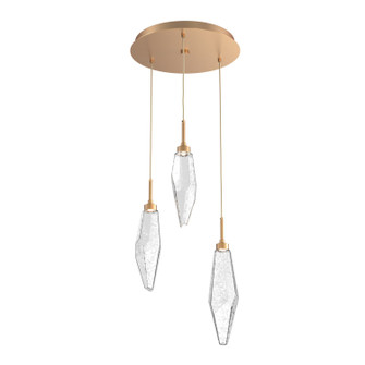 Rock Crystal LED Pendant in Novel Brass (404|CHB0050-03-NB-CC-C01-L1)
