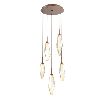 Rock Crystal LED Pendant in Burnished Bronze (404|CHB0050-05-BB-CA-C01-L3)