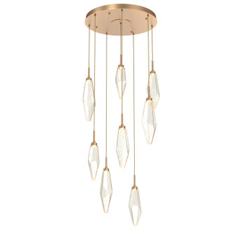 Rock Crystal LED Pendant in Novel Brass (404|CHB0050-08-NB-CA-C01-L3)