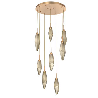 Rock Crystal LED Pendant in Novel Brass (404|CHB0050-08-NB-CB-C01-L1)
