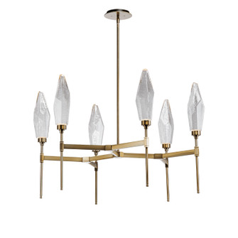 Rock Crystal LED Chandelier in Novel Brass (404|CHB0050-37-NB-CC-001-L3)