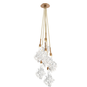 Blossom LED Cluster in Novel Brass (404|LAB0059-0B-NB-BC-C01-L3)