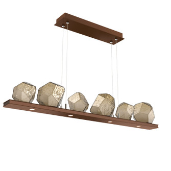 Gem LED Linear Suspension in Burnished Bronze (404|PLB0039-0B-BB-B-CA1-L3)