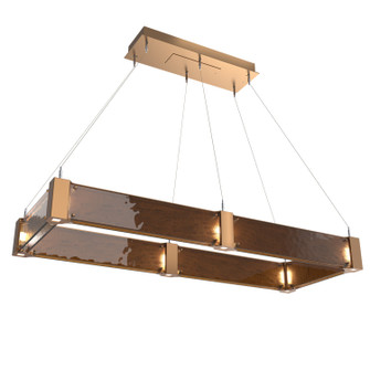 Parallel LED Chandelier in Novel Brass (404|PLB0042-R1-NB-BG-CA1-L3)