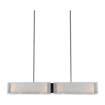 Textured Glass LED Linear Suspension in Novel Brass (404|PLB0044-44-NB-FR-001-L3)