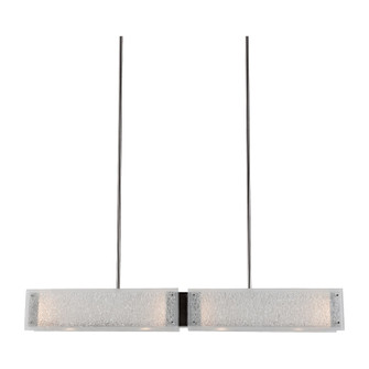 Textured Glass LED Linear Suspension in Graphite (404|PLB0044-67-GP-FG-001-L3)