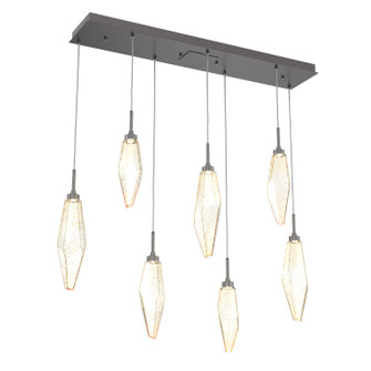 Rock Crystal LED Linear Pendant in Graphite (404|PLB0050-07-GP-CA-C01-L1)
