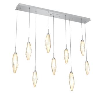 Rock Crystal LED Linear Pendant in Classic Silver (404|PLB0050-09-CS-CA-C01-L3)