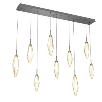 Rock Crystal LED Linear Pendant in Graphite (404|PLB0050-09-GP-CA-C01-L1)