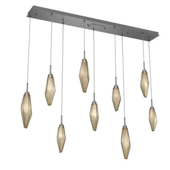 Rock Crystal LED Linear Pendant in Graphite (404|PLB0050-09-GP-CB-C01-L1)