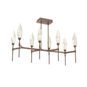 Rock Crystal LED Linear Suspension in Burnished Bronze (404|PLB0050-48-BB-CA-001-L3)